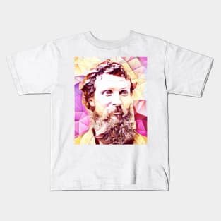 John Muir Pink Portrait | John Muir Artwork 13 Kids T-Shirt